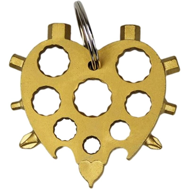 Aougo - Tragbares Allmächtiges Werkzeug aus Edelstahl, Schneeflocken-Multitool, Schraubendreher, Flaschenöffner für Outdoor-Reisen, Camping,