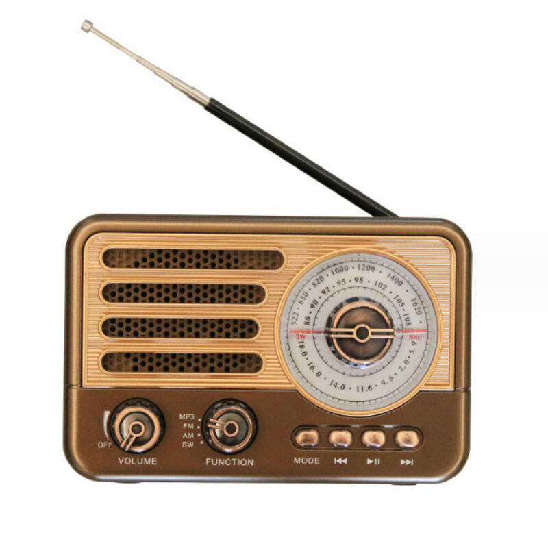 Tragbares AM/FM-Radio, Bluetooth-Lautsprecher, Retro-Radio, wiederaufladbarer Akkubetrieb, für den Innen- und Außenbereich geeignet, Geschenk für
