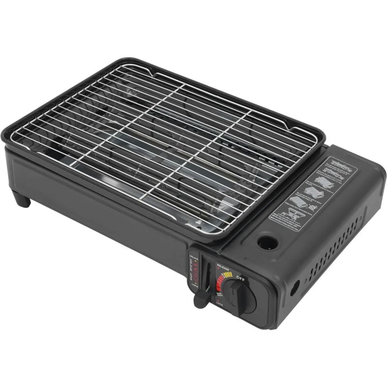 Tragbares Gaskochfeld, Gasgrill, Campinggaskocher, Gaskocher mit Tragetasche für Camping, koreanische Grillabende und Picknicks