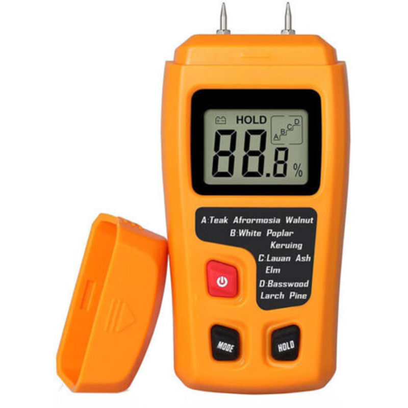 Tragbares Holzfeuchtemessgerät LCD-Feuchtigkeitsmesser für Holzfeuchtedetektor zur Messung der Holzpapierfeuchtigkeit von Brennholz--TRIMEC