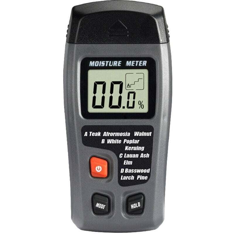 Tragbares Holzfeuchtigkeitsmessgerät mit LCD-Display zur Messung der Holzfeuchtigkeit von Brennholz und Papier