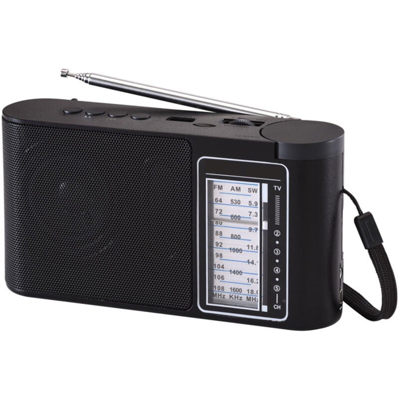 Tragbares Radio, Transistorradio mit hervorragendem Empfang und großem Lautsprecher, batterie- und netzbetriebenes Radio für ältere Menschen.