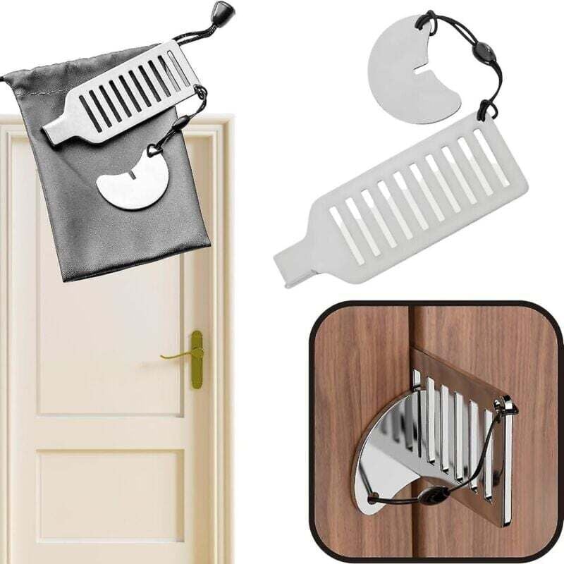 Tragbares Türschloss, Reiseschloss, universeller, bohrfreier Riegel, für Reisen, Hotel, Zuhause, Wohnung