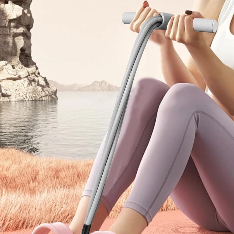 Trainings-Bungee-Seil, Beinstreckgerät – Trainings-Bungee-Seil – Taillenmanschette – Fitnessgerät – Dehnungsschlaufe – Trainingsseil, Grau