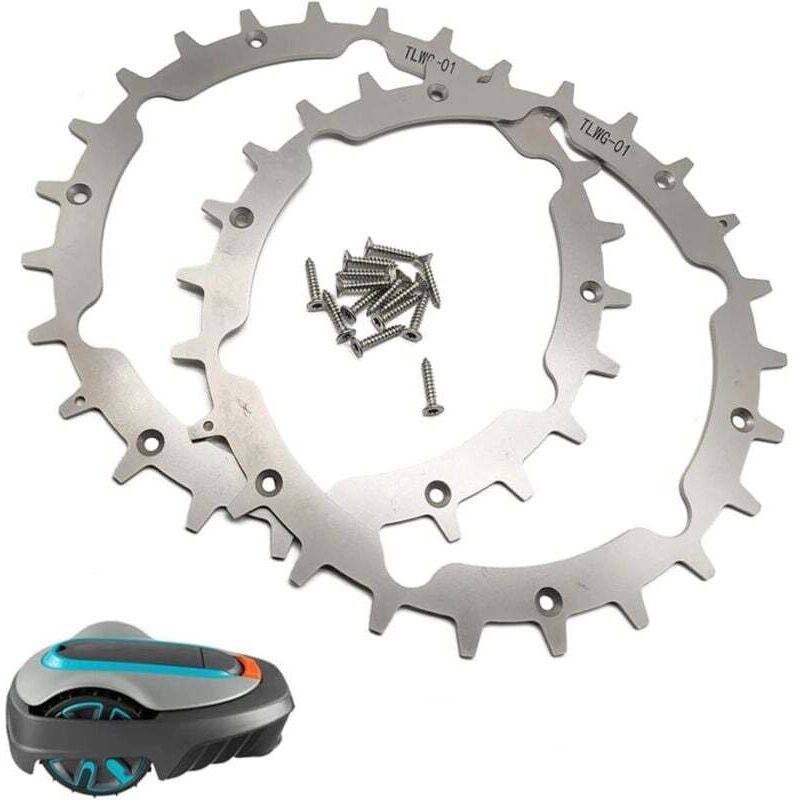 Traktionsräder mit Ersatzspitzen für Gardena Sileno City 250 Smart 300 400 600 500 Smart 500 Smart+ Life1000 Mähroboter