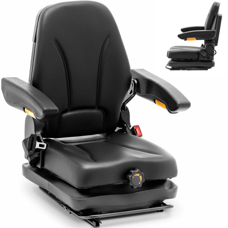 Sitz, verstellbarer Sitz mit Armlehnen und Traktorgurt, Sitzfläche 42x47cm