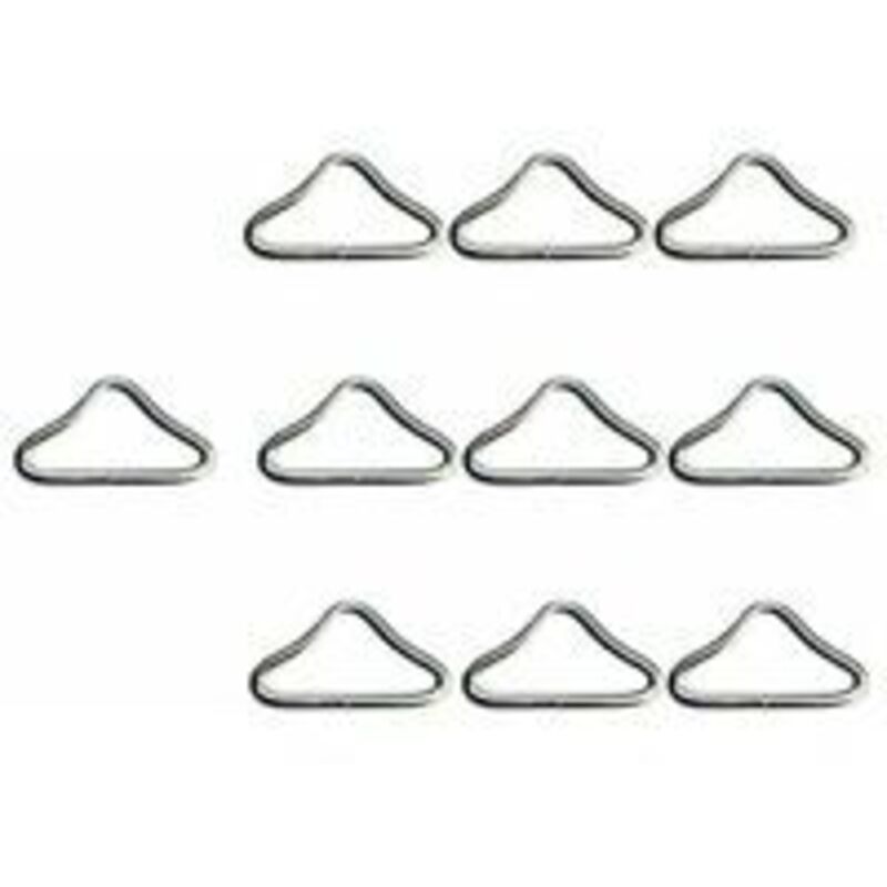 Trampolinfeder, Trampolin-Dreieckschnalle, Trampolin-V-Ringe aus Edelstahl, Dreiecksringe mit Schnalle für Armbandhalterung, Trampolin-Sprungzubehör,