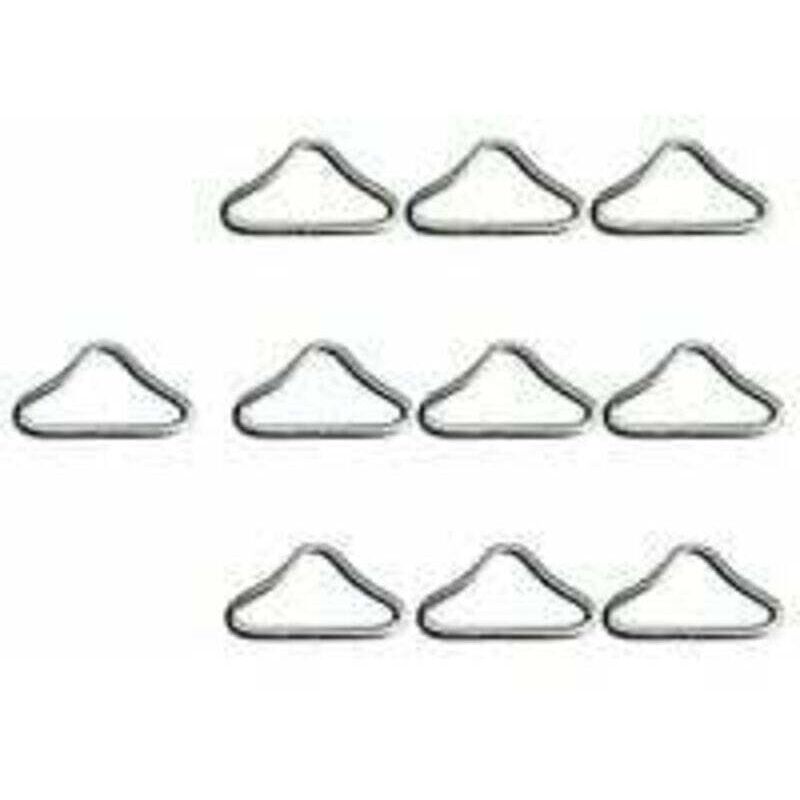 Trampolinfeder, Trampolin-Dreiecksschnalle, Trampolin-V-Ringe, Edelstahl-Dreiecksringe, Schnalle für Armbandhalter, Trampolin-Hüpfzubehör, 10 Stück