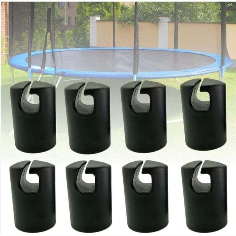 Trampolinkappe, Trampolin-Endkappe, Trampolinhaken, Trampolin-Ersatzteile, Trampolin-Zubehör, Stangenkappe für Trampolinnetzheringe Ø 32 mm, 8 Stück,