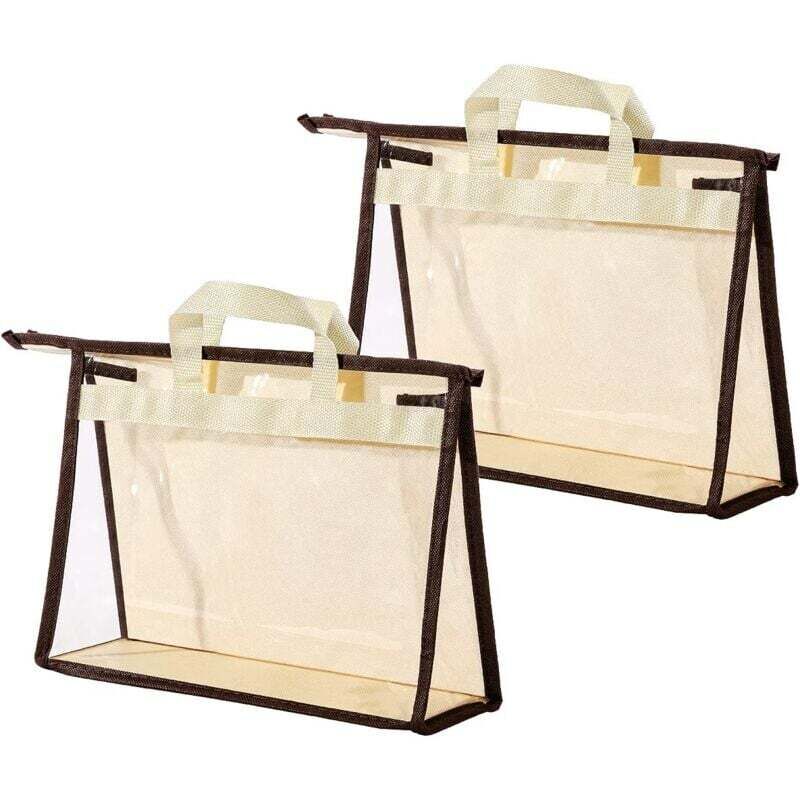 Transparente Aufbewahrungstaschen für Handtaschen, Handtaschen-Organizer für den Kleiderschrank, Hängende Handtaschentasche mit Reißverschluss,