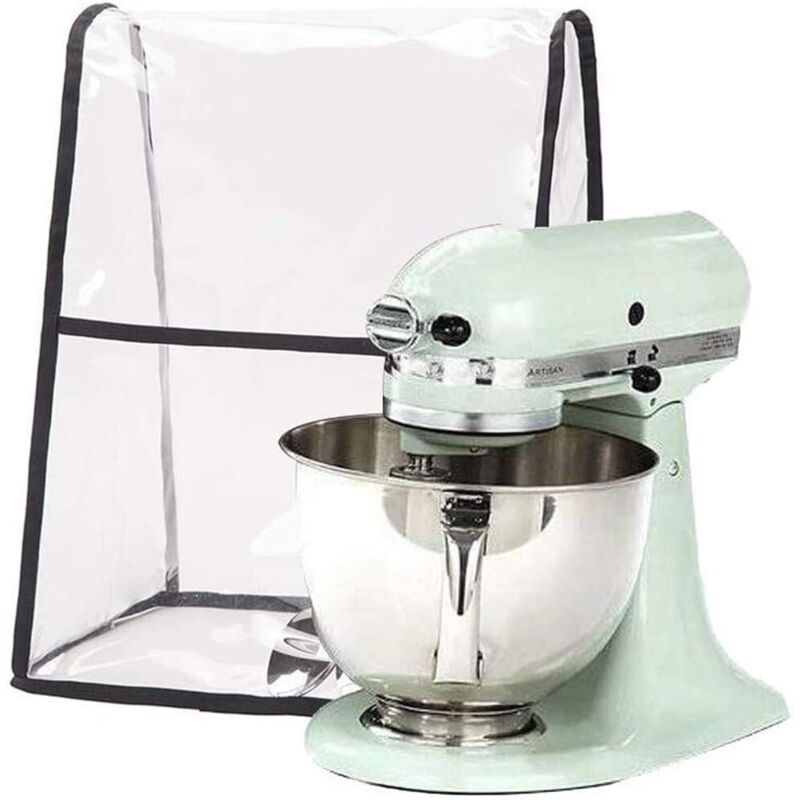 Transparente Mixer-Abdeckung, große Abdeckung mit Aufbewahrungstasche, kompatibel mit KitchenAid 4,5–6 Quart Mixer, passt auf alle Modelle mit