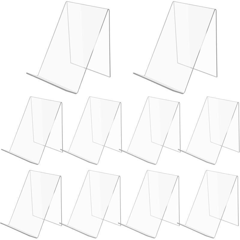 Transparenter Acryl-Buchständer, 13 x 11,5 x 10 cm – für Bücher, Zeitschriften, Speisekarten und Karten