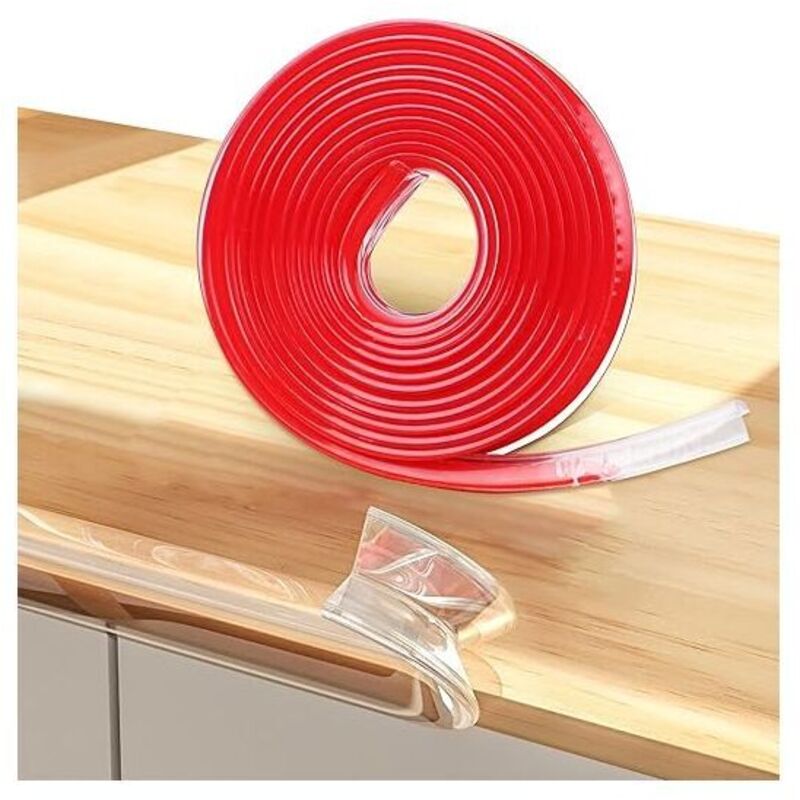 Transparenter Baby-Tisch-Eckenschutz, 5 m vorgeklebter Baby-Schutz für Tisch und Möbel, Schrankkanten- und Eckenschutz für die Sicherheit von Baby