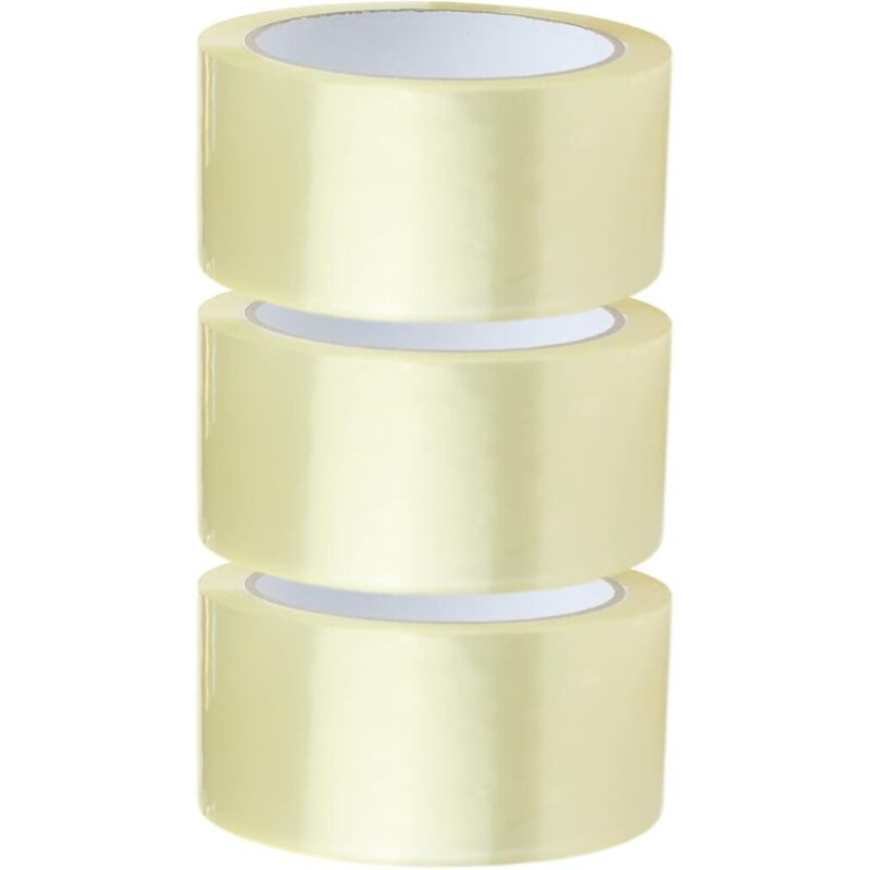 Transparentes Packband – 3 Rollen 48 mm x 66 m – Kartons/Versand/Umzug/Pakete