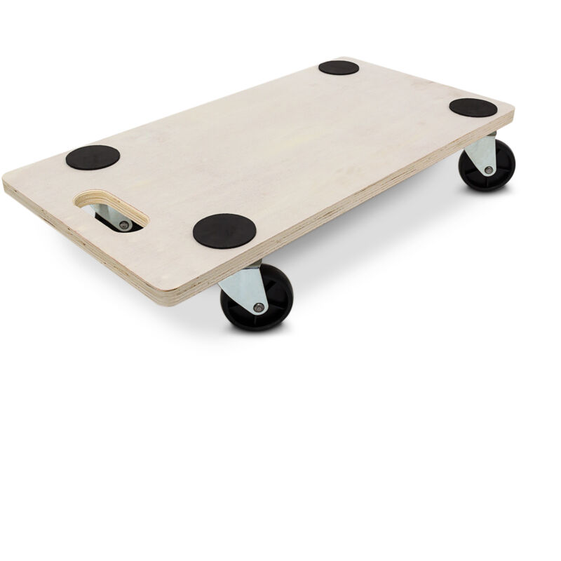 4 x Transportroller l im Set, Möbelroller mit Lenkungsrollen, 200 kg, für alle Böden, Transporthilfe