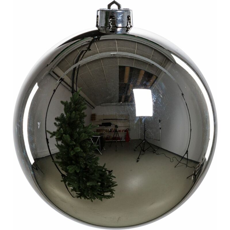 TrendLine Dekokugel Ø 14 cm bruchfest Silber Weihnachtskugeln Christbaumkugeln