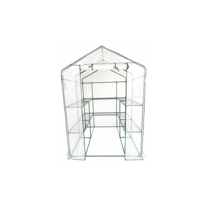 TrendLine Folien-Gewächshaus 1,43 x 1,43 m inkl. 10 Gitterböden Gewächshaus
