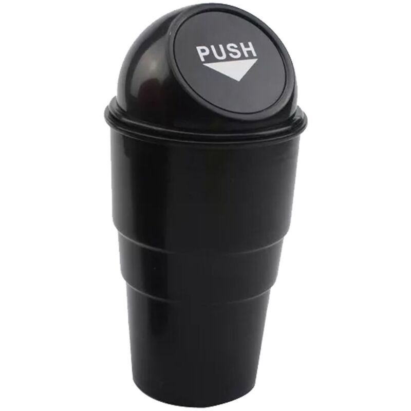 KFZ-Mülleimer mit Deckel 10x10x20cm schwarz KFZ-Mülleimer - Trendline