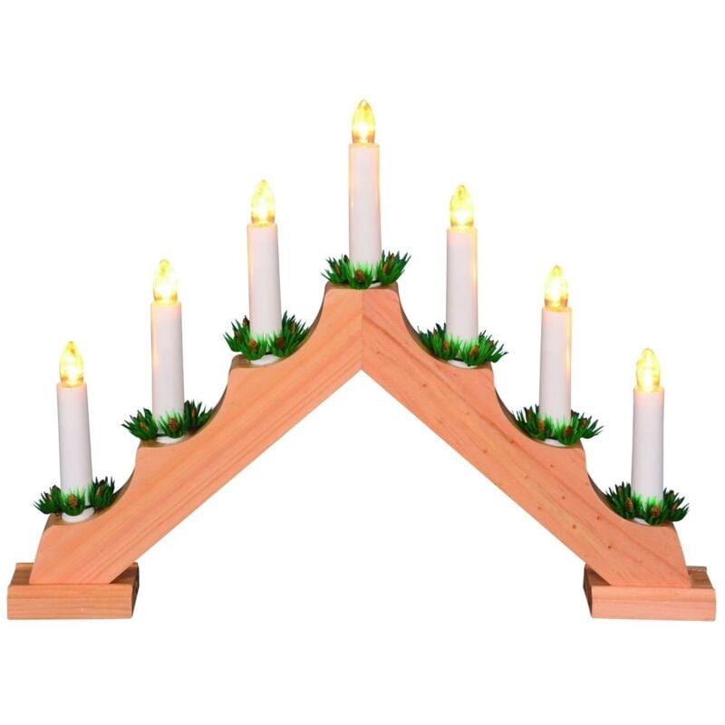 Trendline Lichterbogen 7 LED Weihnachtsbeleuchtung Schwibbogen warmweiß