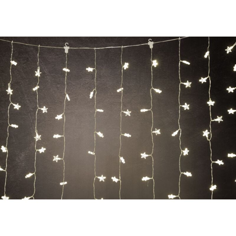 TrendLine Lichtervorhang 80 LED Sterne Lichternetz Weihnachtsbeleuchtung