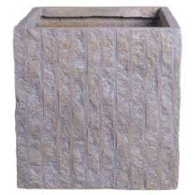 TrendLine Pflanztopf 25 x 25 x 25 cm grau-braun strukturiert Körbe, Blumentöpfe, -kästen & Untersetzer