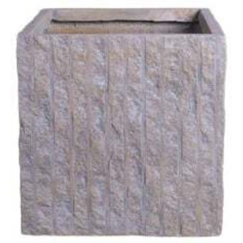 Trendline - Pflanztopf 32 x 32 x 32 cm grau braun strukturiert Körbe, Blumentöpfe, -kästen & Untersetzer
