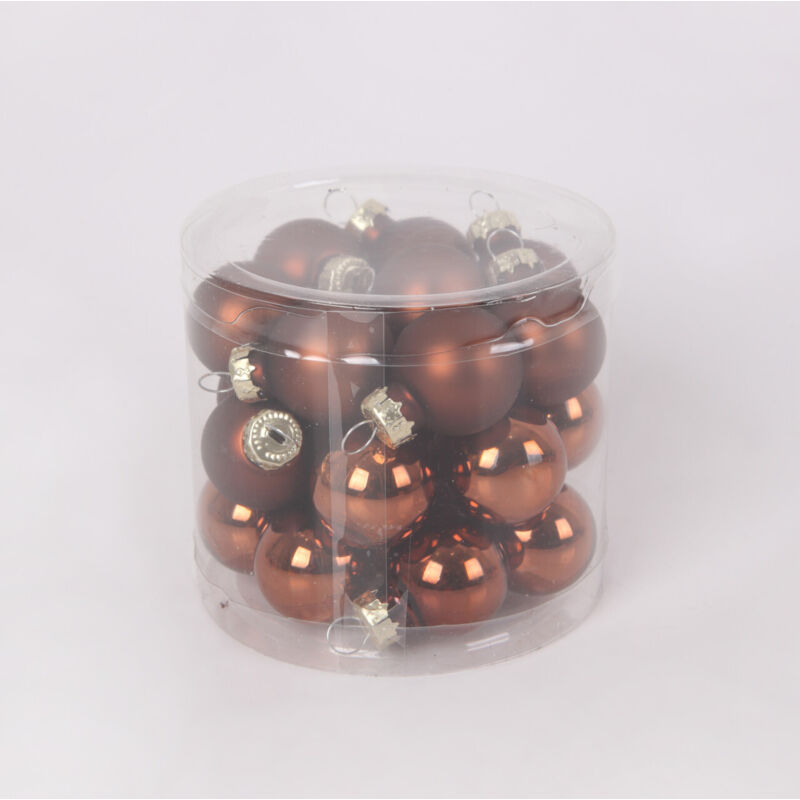 TrendLine Weihnachtskugeln aus Glas Ø 2,5 cm espresso 24 Stück Weihnachtskugel