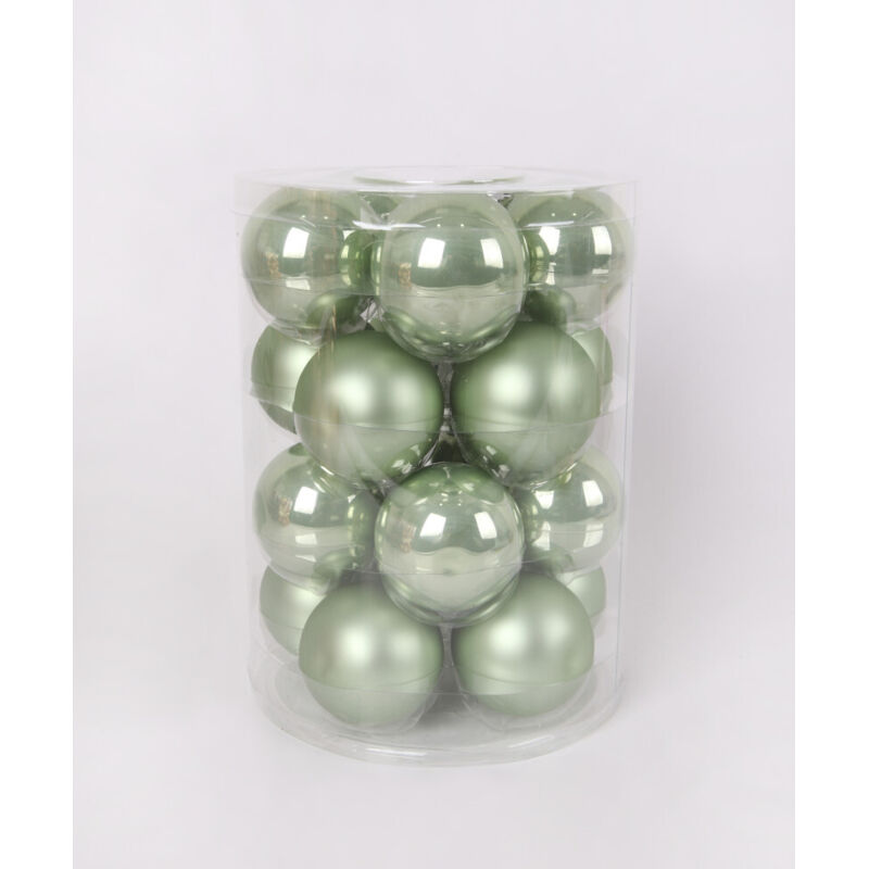 TrendLine Weihnachtskugeln aus Glas Ø 6 cm light green 20 Stück Weihnachtskugel