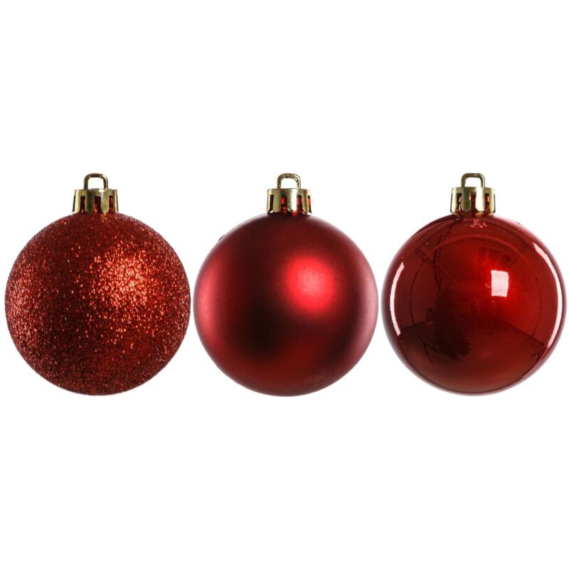 TrendLine Weihnachtskugeln bruchfest, langlebig Ø 6, 8 10 cm rot 26 Stück Hängedekoration