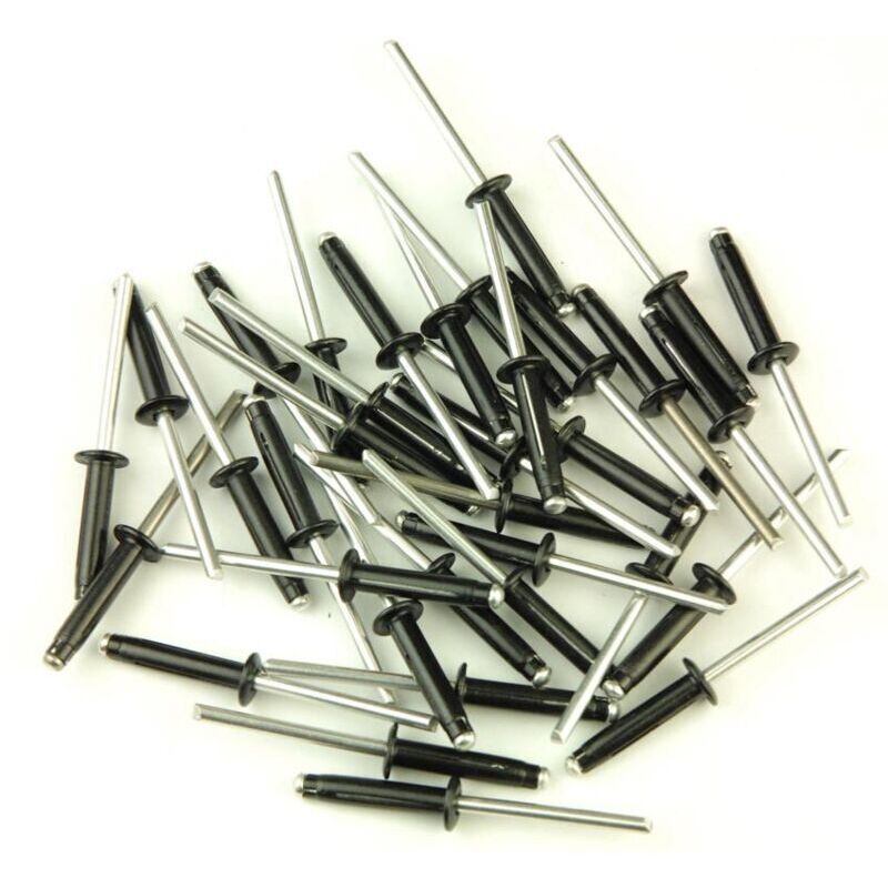 Trigrip-Nieten 4,8 mm x 22 mm, schwarz – Aluminium für Kennzeichen – 75er-Packung – Langlebige und ästhetisch ansprechende Lösung