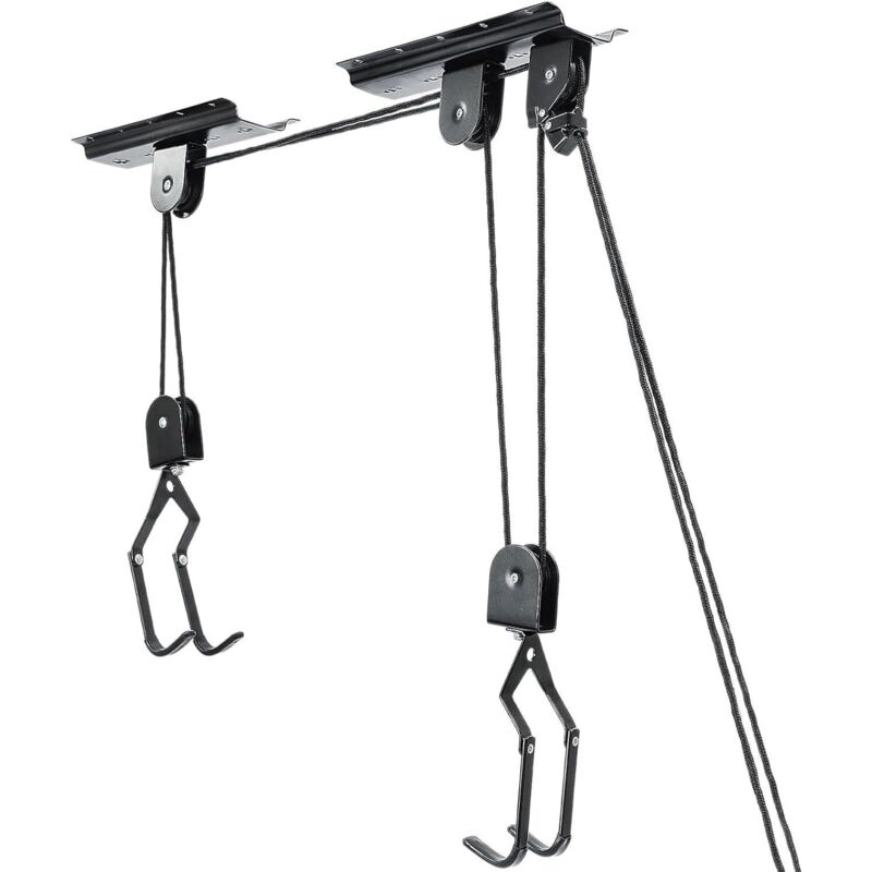 Trintion Fahrradlift, Bike Lift, Fahrradhalterung zur Deckenmontage, Deckenhalterung für Fahrräder und E-Bikes, Fahrradlift mit Flaschenzug für