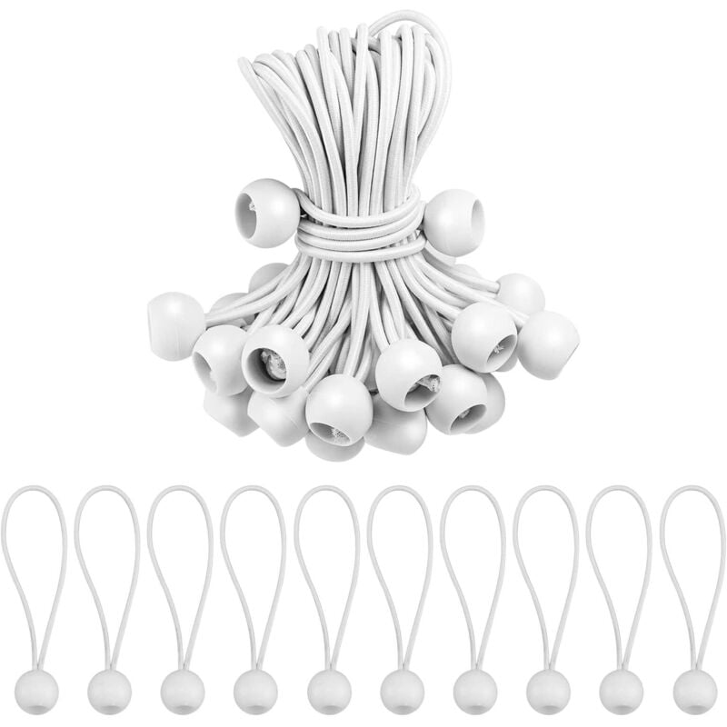 Trintion Spanngummi mit Kugel 15cm Planenspanner mit Kugel Elastischer Spreizringspanner Zelt Gummiring Spanngummi Planenspanner für Partyzelt