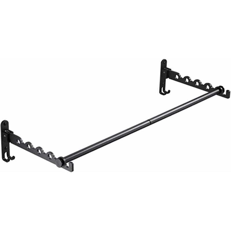 Wandmontierter Kleiderständer, faltbare Kleiderstangen, klappbarer Wandhalter, Wandmontierter Kleiderständer aus Metall, Wäscheständer für