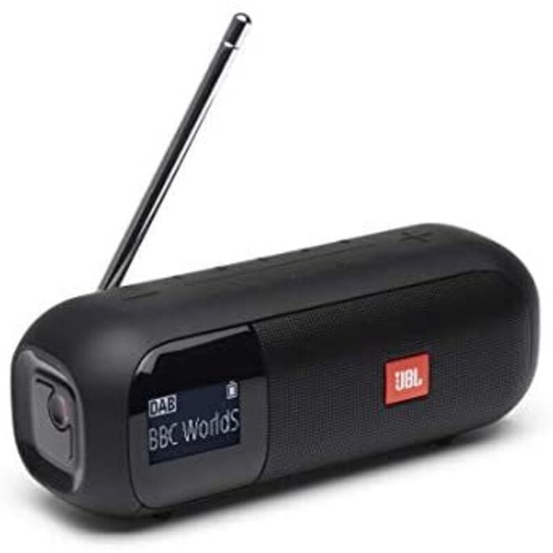 JBL Tuner 2 Tuner de JBL-Radio, tragbarer Bluetooth-Lautsprecher mit MP3-, DAB plus- und FM-Radio, kraftvoller Klang und Klarheit, Farbe schwarz