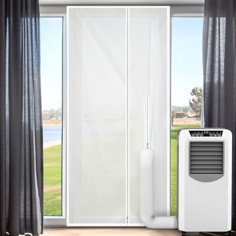 Türdichtung für mobile Klimageräte, 90 x 210 cm, Tür-/Fensterdichtungsset für Klimaanlagen, einfache Montage, kein Bohren erforderlich, passend für