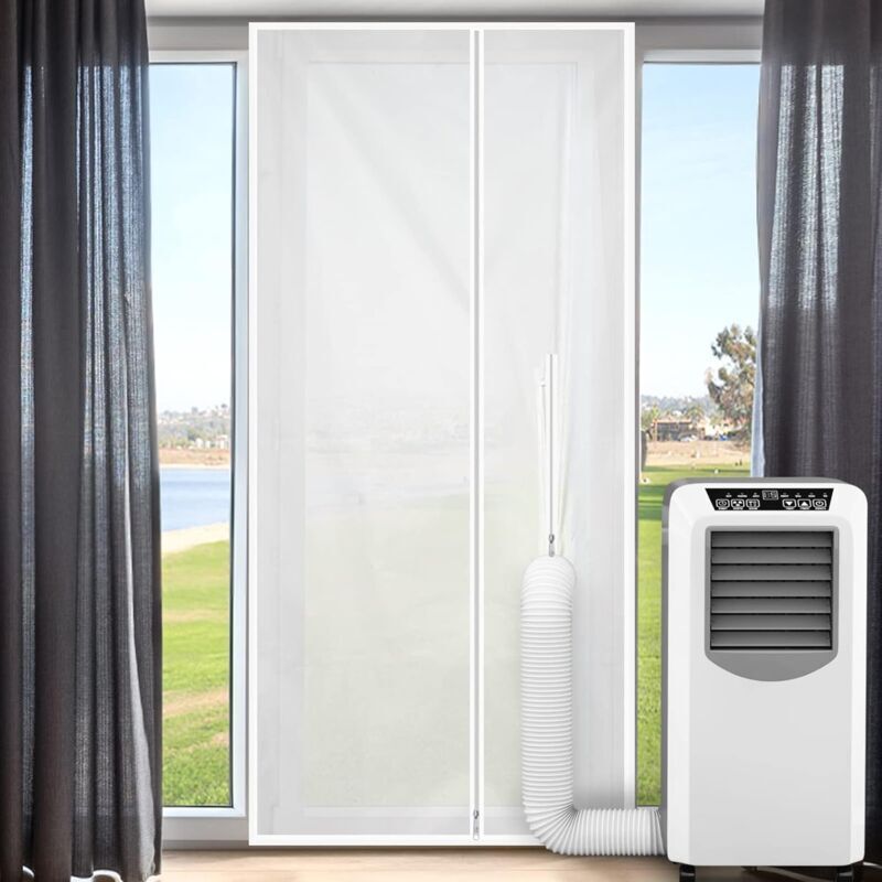 Türdichtung für mobile Klimageräte, 90 x 210 cm, Tür-/Fensterdichtungsset für Klimaanlagen, einfache Montage, kein Bohren erforderlich, passend für