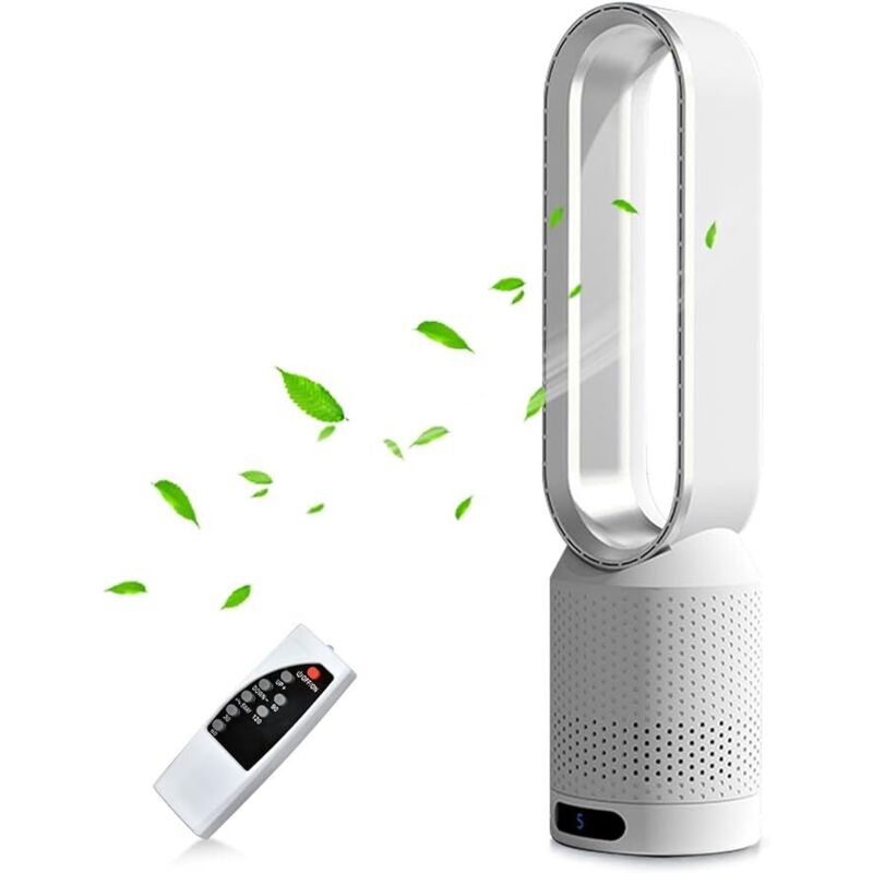 Turmventilator, Leiser Turmventilator, 58cm Schreibtisch-Turmventilator, 10 Geschwindigkeiten, 90° Oszillierend mit Fernbedienung, 2 Stunden Timer,