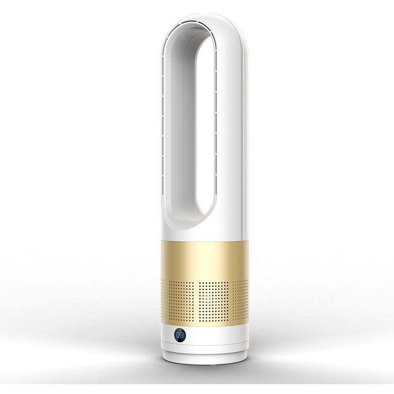 Aiperq - Turmventilator ohne Flügel, 18 Zoll, nur Kühlen, 8 Geschwindigkeiten, 8-Stunden-Timer, 80°-Drehung, LED-Anzeige, geeignet für Wohn- und