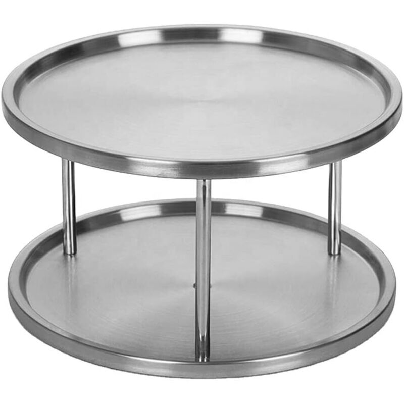 ZVD - Turntable Cabinet Organizer, Rotating Multifunctional Spice Rack for Kitchen Storage, Rotating Spice Rack, Non-Slip Storage Rack (1 Pack,