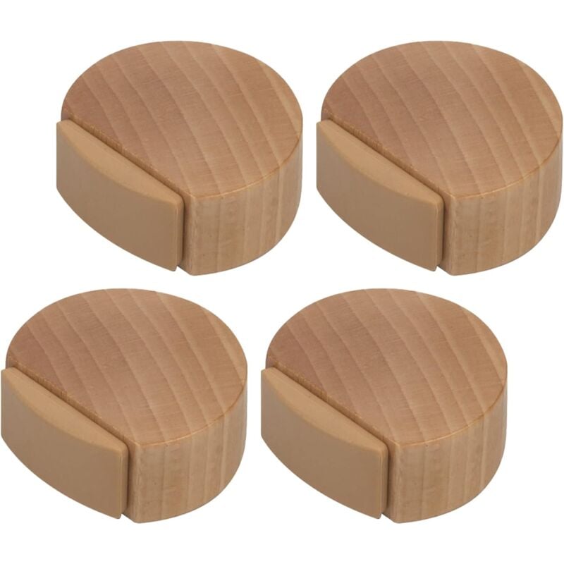 Aougo - Türstopper zum Kleben – Türstopper aus Holz für Böden und Parkett – Türstopper zum Kleben – Dezenter und eleganter Türstopper – 4er-Set