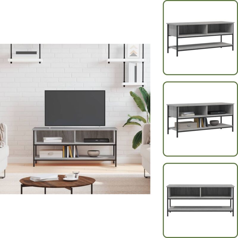 Vidaxl - TV-Schrank Grau Sonoma 100x35x45 cm Holzwerkstoff - tv Schrank - Fernsehtisch - Wohnzimmerschrank - Grau Sonoma - Holzwerkstoff