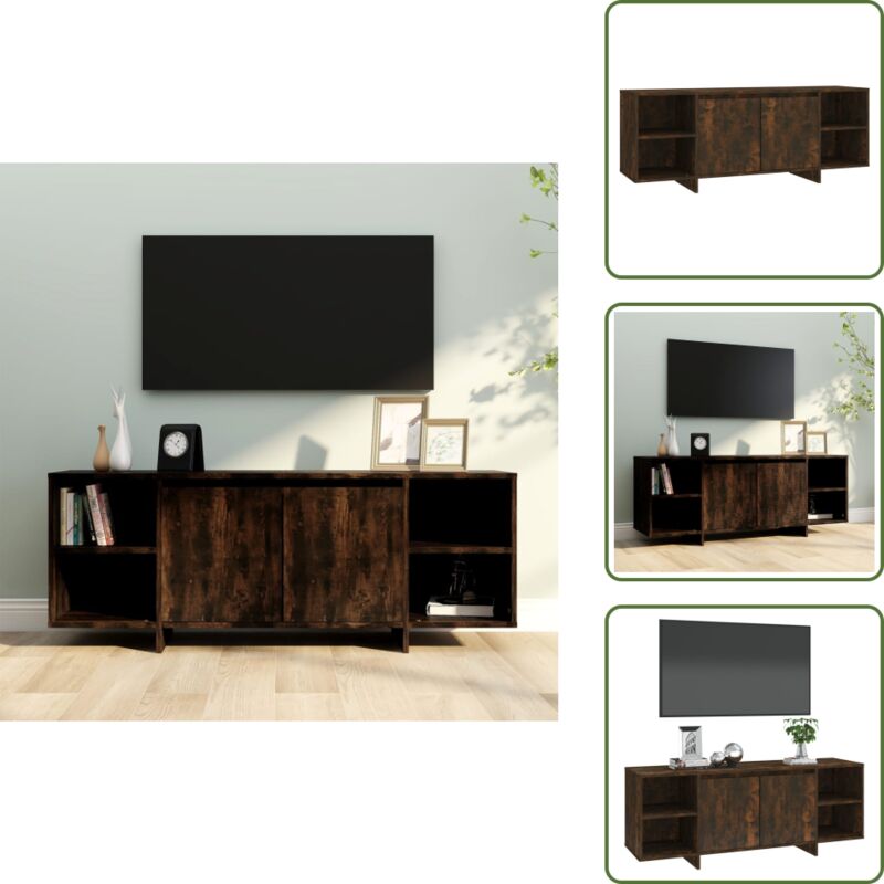Vidaxl - TV-Schrank Räuchereiche 130x35x50 cm Holzwerkstoff - TV-Schrank - Lowboard - Holzmöbel - Fernsehtisch - Entertainmentcenter