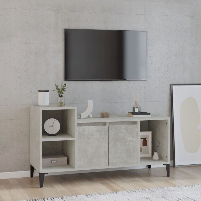 Vidaxl - TV-Schrank Betongrau 100x35x55 cm Holzwerkstoff