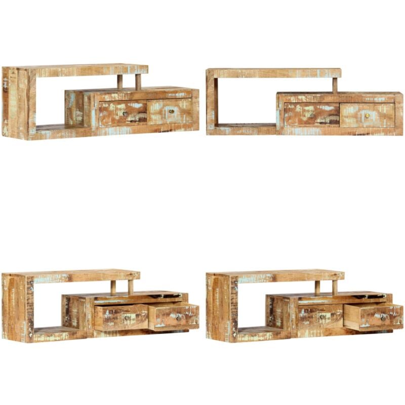 Vidaxl - TV-Schrank 120x30x40 cm Altholz Massiv - tv Schrank - Holzmöbel - Landhausmöbel - Retro Möbel - Altholz Möbel - Home & Living