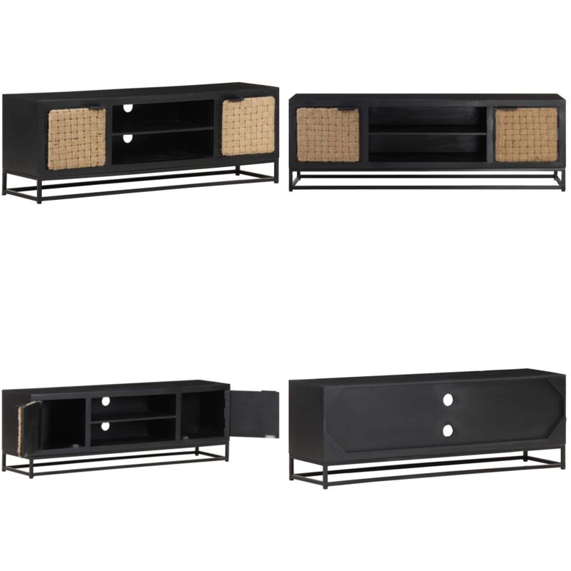 Vidaxl - TV-Schrank 120x30x40 cm Massivholz Mango - Industrieller TV-Schrank - Mangoholz TV-Stand - TV-Sideboard - Eiche tv Schrank - Rustikaler