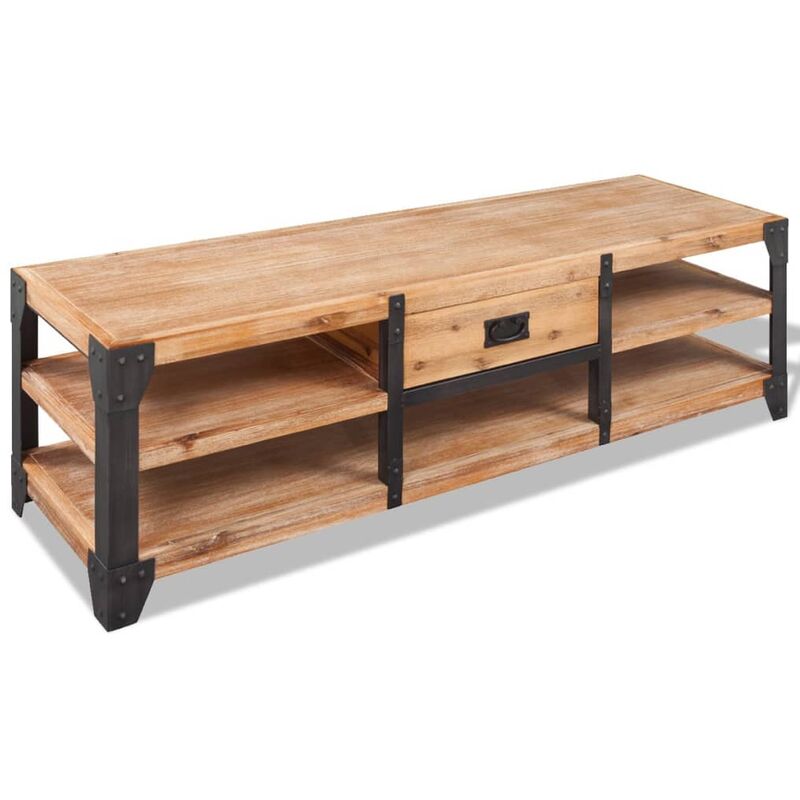 TV-Schrank Massivholz Akazie 140x40x45 cm - Vidaxl