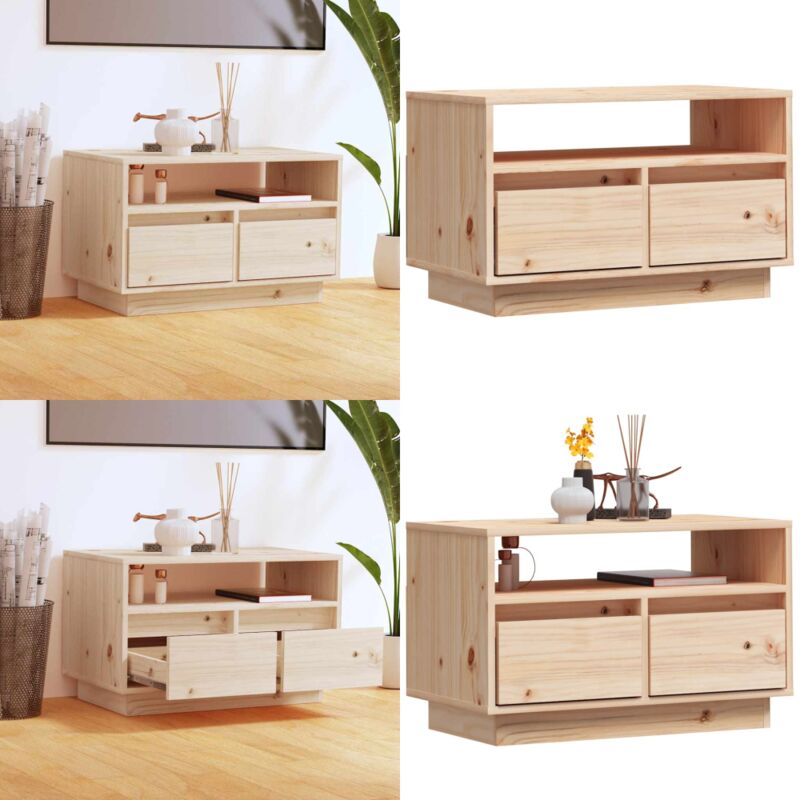 Vidaxl - TV-Schrank 60x35x37 cm Massivholz Kiefer - tv Schrank - Holzmöbel - Lowboard - Sideboard - Entertainment Center - Home & Living