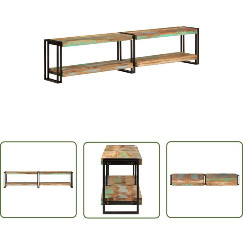 Vidaxl - The Living Store TV-Schrank 180x30x40 cm Massives Altholz - tv Schrank - Holzmöbel - Vintage Möbel - Retro Möbel - Altholz Möbel