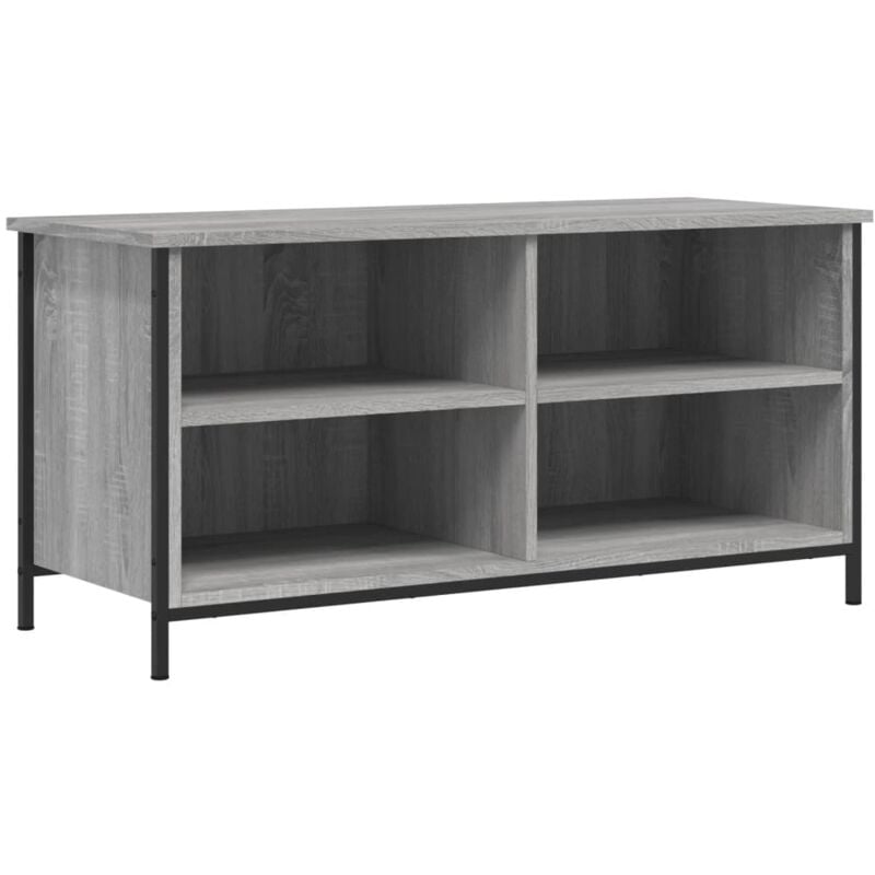 Jinlefu - TV-Schrank Grau Sonoma 100x40x50 cm Holzwerkstoff vidaXL