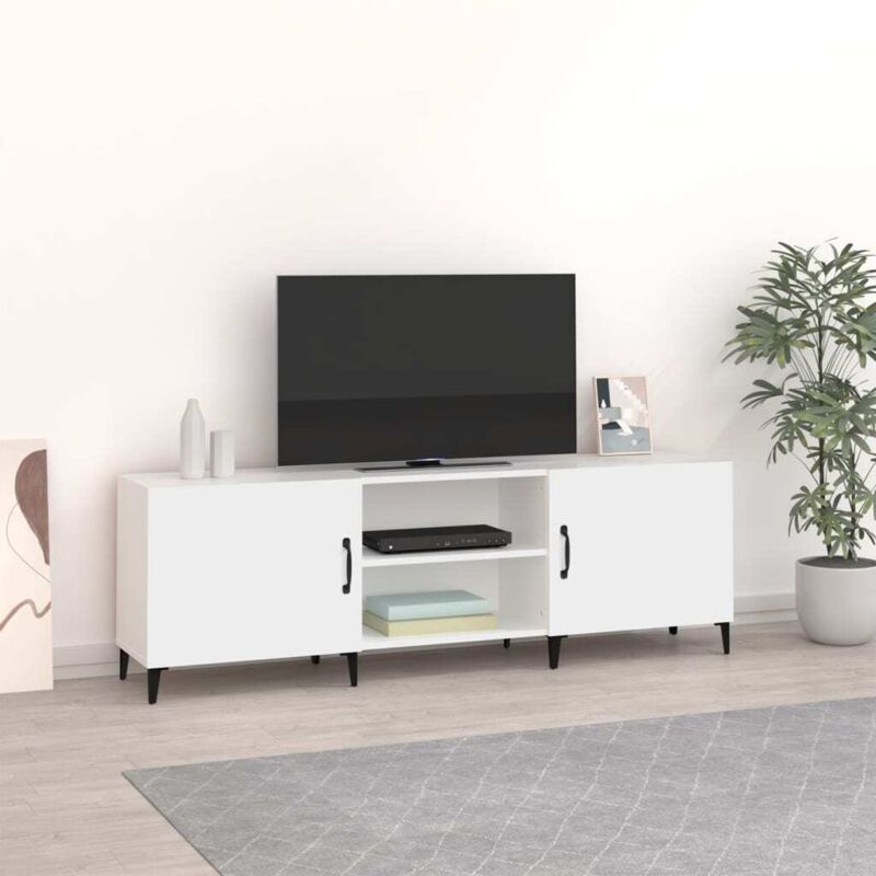 Jinlefu - vidaXL TV-Schrank Weiß 150x30x50 cm Holzwerkstoff
